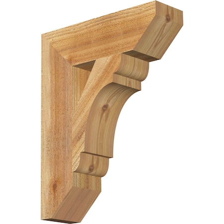Ekena Millwork Olympic Slat Rough Sawn Bracket, Western Red Cedar, 4"W x 14"D x 18"H BKT04X14X18OLY06RWR
